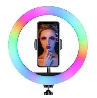 Лампа кільцева різнобарвна MJ26 RGB LED RING без штатива 26 см MJ26 RGB фото