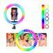 Лампа кільцева різнобарвна MJ26 RGB LED RING без штатива 26 см MJ26 RGB фото 3